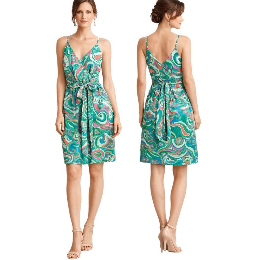 Delfi Collective Paisley Mini Dress Belted.Resort, Wedding Guest, Vacation.Sz XS